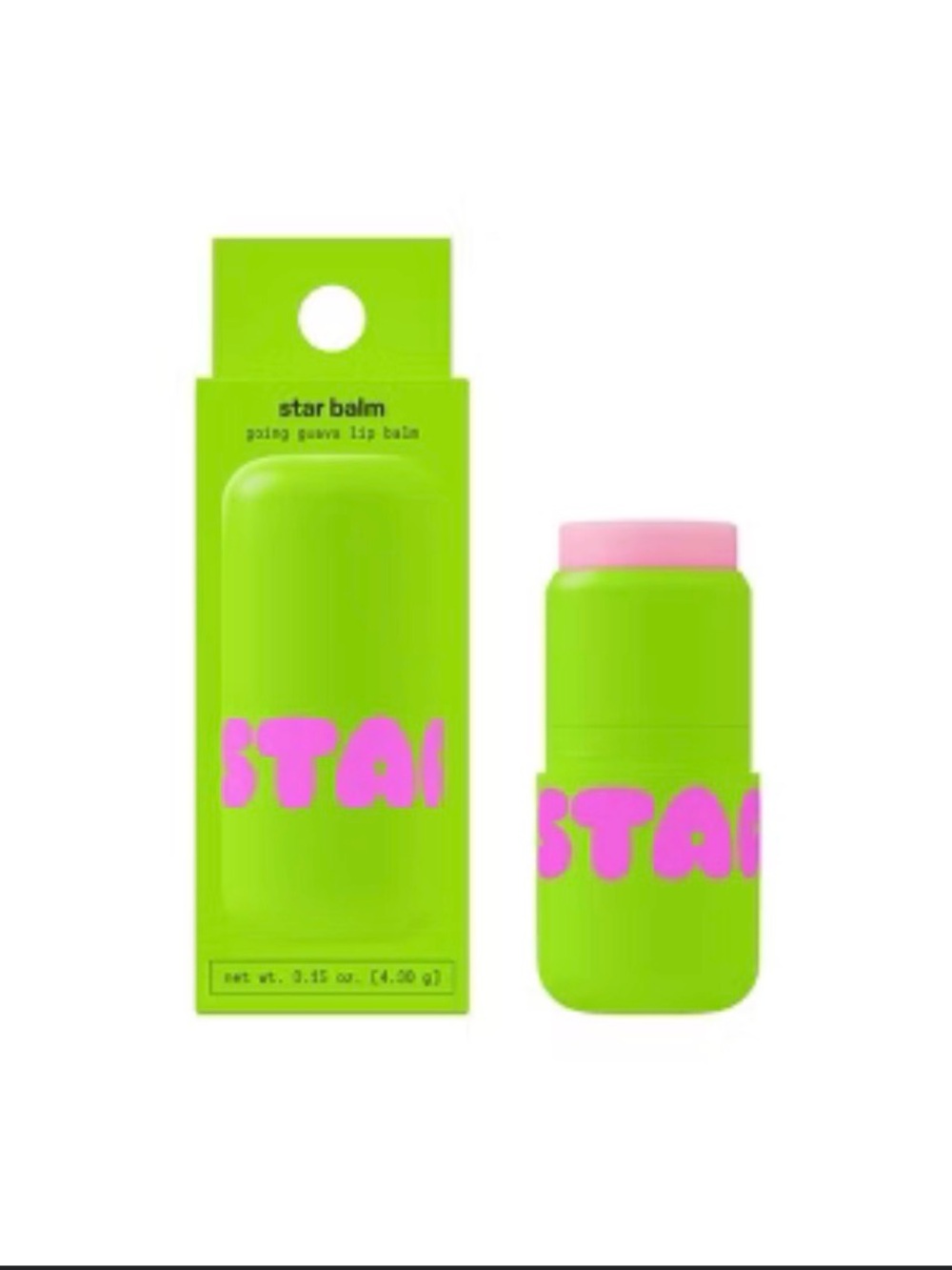 Star Balm Going Guava Lip Balm - Bright Green & Soft Pink